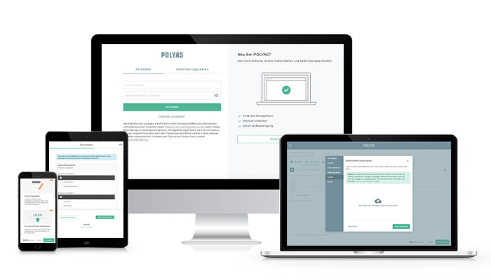 Schermata di POLYAS per accedere al sistema di votazione online di POLYAS Schermata di POLYAS per accedere al sistema di votazione online di POLYAS